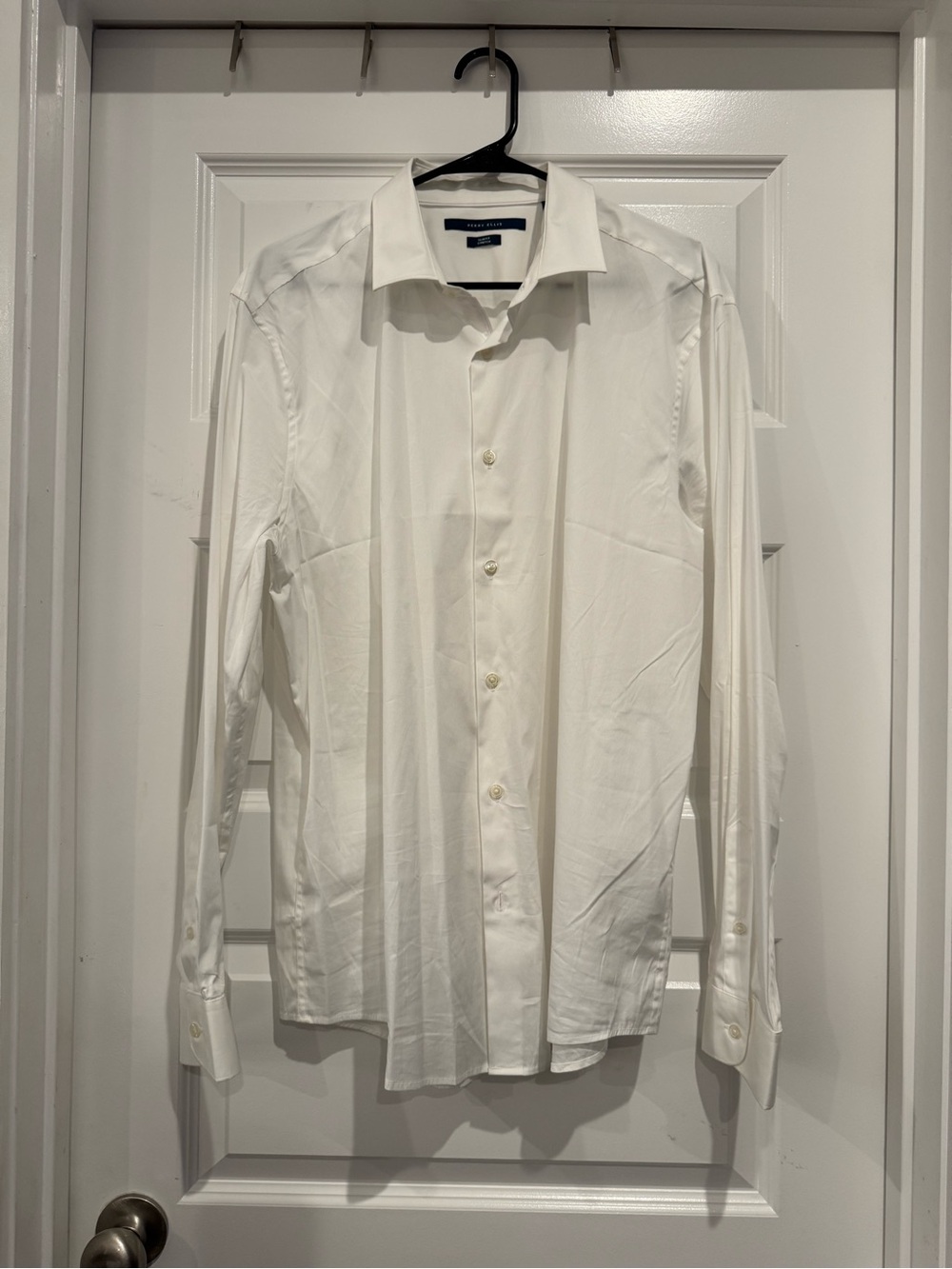 Perry Ellis Men’s White Dress Shirt - Spread Collar